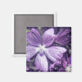 Lila Blume Magnet (Vorderseite/Rückseite)