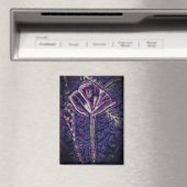 Lila Blume Magnet (In Situ (Geschirrspüler))