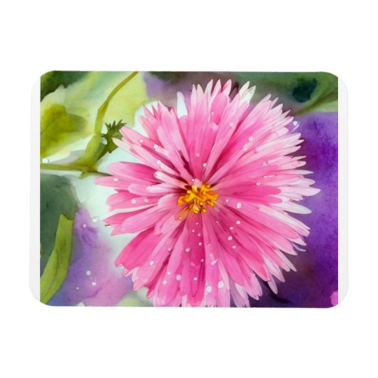 Lila Blume Magnet (Horizontal)