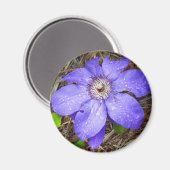 Lila Blume Magnet (Vorderseite/Rückseite)