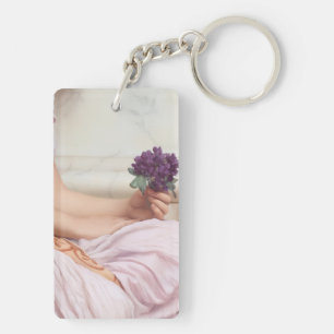 lila Blume Malerei Schlüsselanhänger