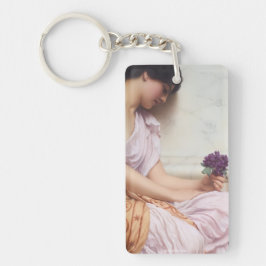 lila Blume Malerei Schlüsselanhänger