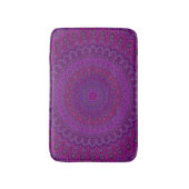 Lila Blume Mandala Badematte (Vorderseite Vertikal)