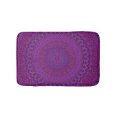 Lila Blume Mandala Badematte (Vorderseite)