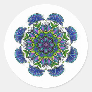 Lila Blume Mandala Sticker