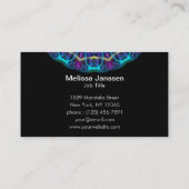 Lila Blume - Mandala Visitenkarte (Rückseite)