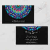 Lila Blume - Mandala Visitenkarte (Vorne/Hinten)