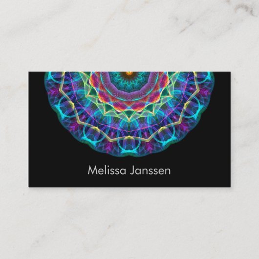 Lila Blume - Mandala Visitenkarte (Vorderseite)