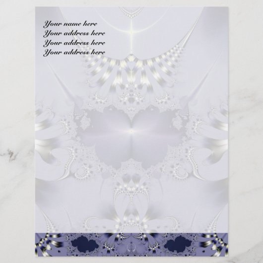 Lila Blume Maßgeschneiderter Letterhead Briefkopf (Vorderseite)