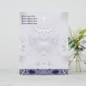 Lila Blume Maßgeschneiderter Letterhead Briefkopf (Stehend Vorderseite)