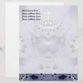 Lila Blume Maßgeschneiderter Letterhead Briefkopf (Vorne/Hinten)