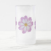 Lila Blume Mattglas Bierglas (Mittel)