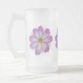 Lila Blume Mattglas Bierglas (Links)