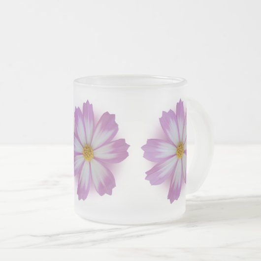 Lila Blume Mattglastasse (VorderseiteRechts)
