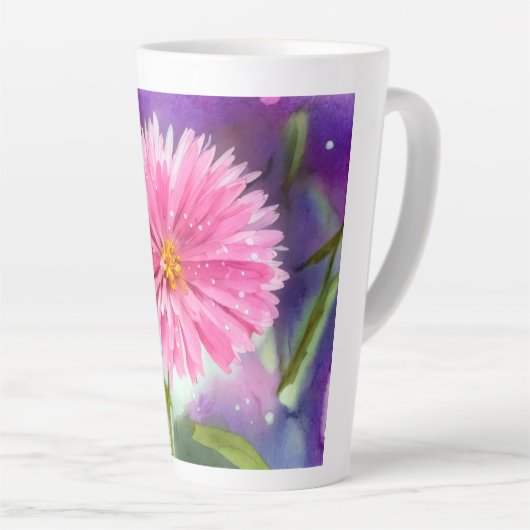 Lila Blume Milchtasse (Rechte Ecke)