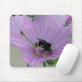 Lila Blume mit Biene Mousepad (Mit Mouse)