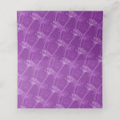 Lila Blume mit dem Kirschen Platzkarte (Innenseite Aufgefaltet)