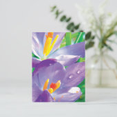 Lila Blume mit edler Eleganz Postkarte (Stehend Vorderseite)