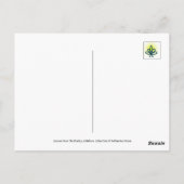 Lila Blume mit edler Eleganz Postkarte (Rückseite)
