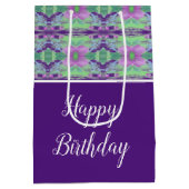 Lila Blume mit Geschenktasche Mittlere Geschenktüte (Rückseite)