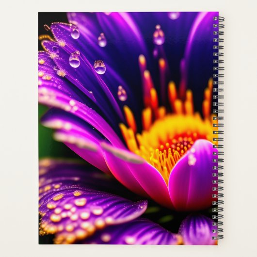 Lila Blume mit Taubenfallen Planer (Rückseite)