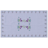 Lila Blume mit Tumbling Aquamarinen Wirbel60x104 Tischdecke (Vorderseite (Horizontal))