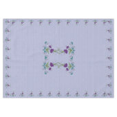 Lila Blume mit Tumbling Aquamarinen Wirbel60x84 Tischdecke (Vorderseite (Horizontal))