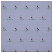 Lila Blume mit Tumbling Aquamarinen Wirbel 60" Stoff (Muster)