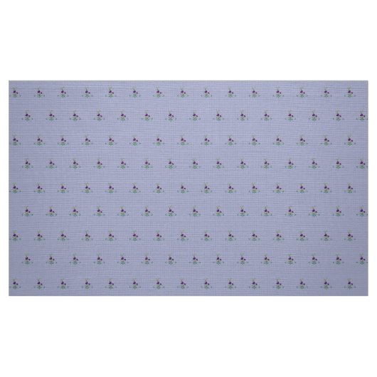 Lila Blume mit Tumbling Aquamarinen Wirbel 60" Stoff (Fat Quarter (45,7 x 55,9 cm))