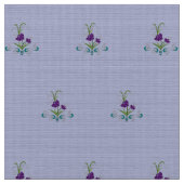 Lila Blume mit Tumbling Aquamarinen Wirbel 60" Stoff (Nahaufnahme)