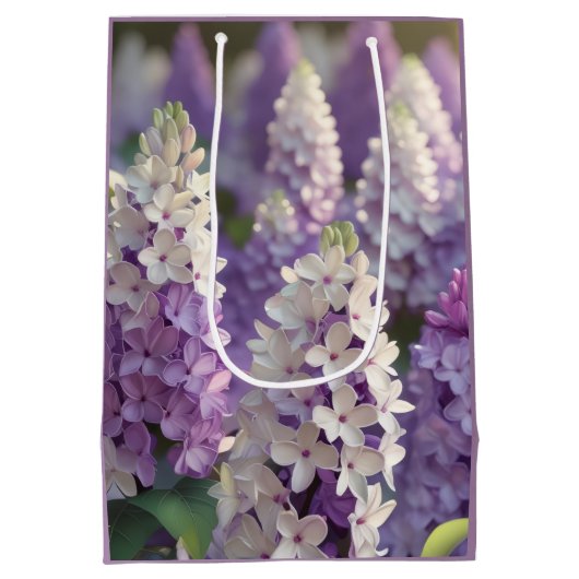 Lila Blume Mittlere Geschenktüte (Rückseite)