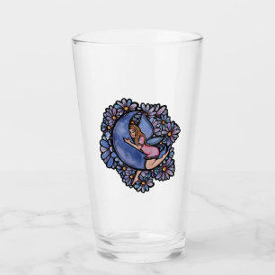 Lila Blume Moon Fairy Glas
