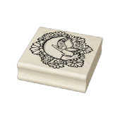 Lila Blume Moon Fairy Gummistempel (Stempel)