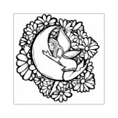 Lila Blume Moon Fairy Gummistempel (Prägung)