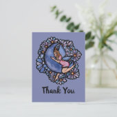 Lila Blume Moon Fairy Postkarte (Stehend Vorderseite)