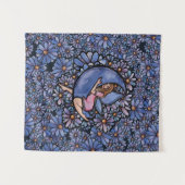 Lila Blume Moon Fairy Wandteppich (Vorderseite (Horizontal))