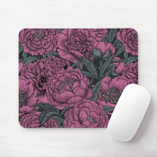 Lila Blume Mousepad (Mit Mouse)