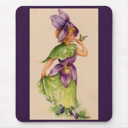lila Blume Mousepad (Vorne)