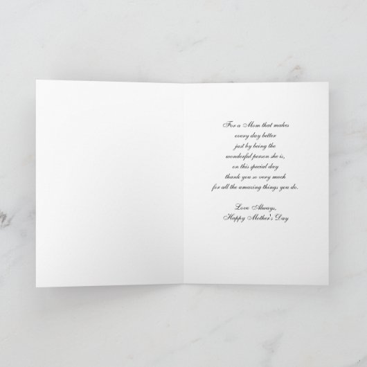 Lila Blume Muttertagskarte Karte (Innenseite)