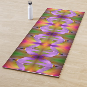 Lila Blume Nah Abstrakt Yogamatte