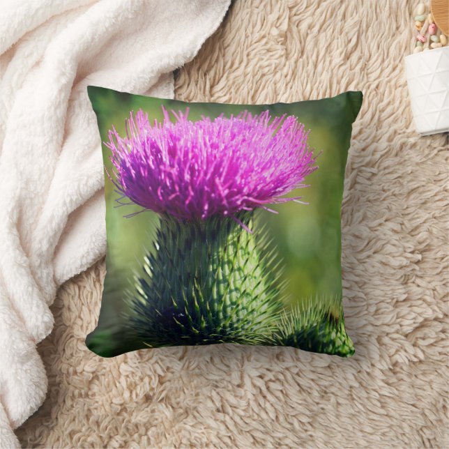 Lila Blume Nah Kissen (Decke)