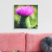 Lila Blume Nah Leinwanddruck (Insitu (Wohnzimmer))