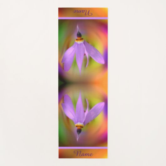 Lila Blume Nah Personalisiert Yogamatte (Vorderseite)