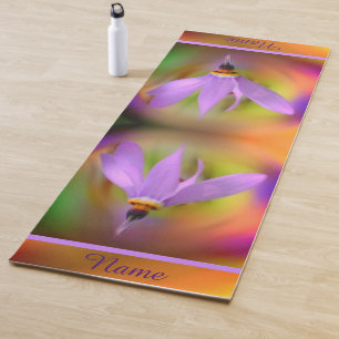 Lila Blume Nah Personalisiert Yogamatte