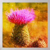 Lila Blume Nahe Kunst Poster (Vorne)