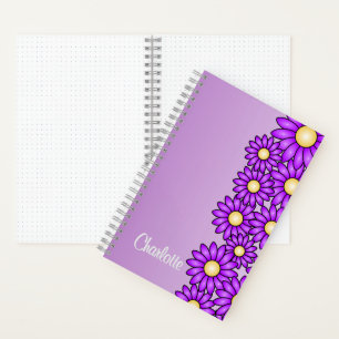 Lila Blume Notebook für Office, School, Artist Notizblock