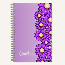 Lila Blume Notebook für Office, School, Artist Notizblock