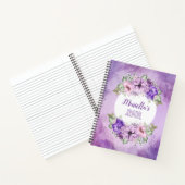 Lila Blume-Notebook Notizblock (Innenseite)
