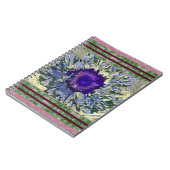 Lila Blume-Notebook Notizblock (Linke Seite)