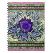 Lila Blume-Notebook Notizblock (Vorderseite)